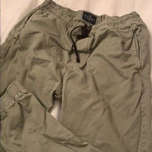 American Eagle light green khaki joggers